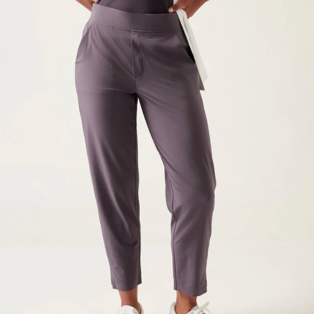 Athleta Brooklyn Mid Rise Ankle Pant Dusk Violet Women's Size 16T